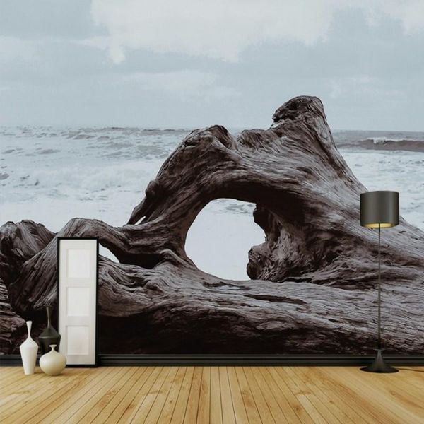 

wallpapers dropship custom wall papers home decor 3d mural wallpaper retro style old tree root living room background tapety