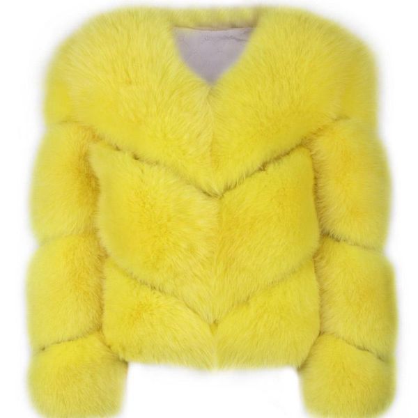 

women's fur & faux natural women real lady jacket winter outwear, Black