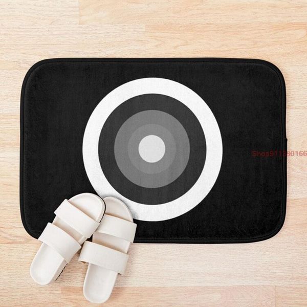 

bath mats mat bulls eye in black and white on bathroom set mirrofiber cartoon rug