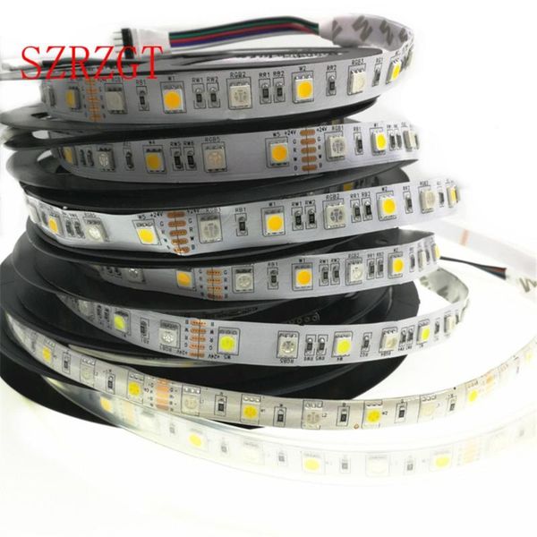 

strips 5m 60led/m 300 leds smd mixed color rgbw rgb + (warm/cool white) rgbww rgbcw led strip 5pin dc12v ip30/ip65/ip67