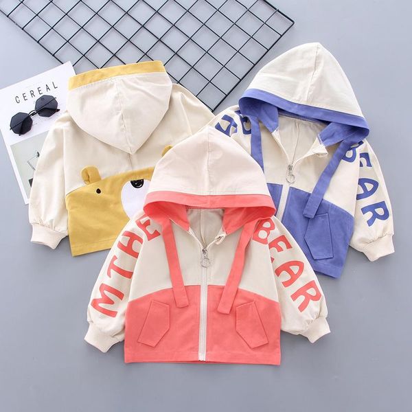 

jackets baby boys girls clothes spring autumn kids casual sport hooded jacket infant cotton clothing children toddler costume fashion, Blue;gray