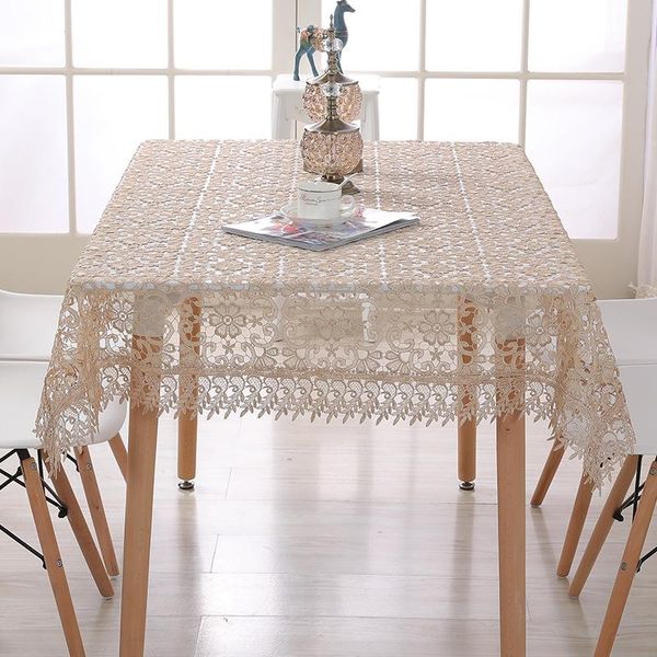 

table cloth luxury lace tablecloth multi-purpose round square rectangle coffee cover towels wedding home house room decor