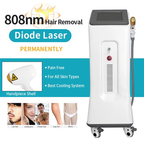 Máquina a laser 808nm Dispositivo de remoção de cabelo rápido Big Power 800W 30 milhões de saúde flash