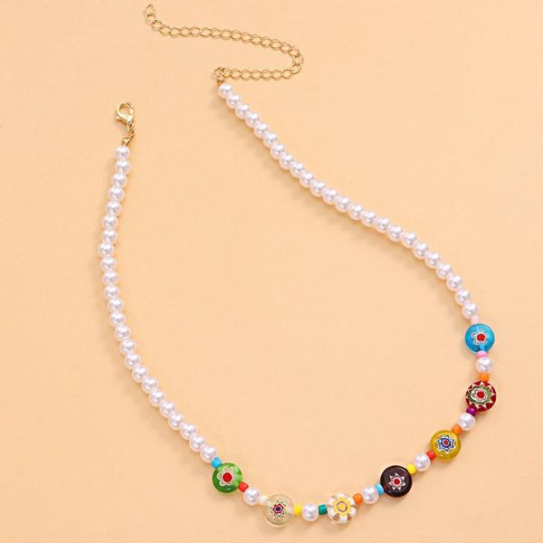 

chokers 2021 vintage chunky statement necklace for women round bohemian pearl jewelry collar collares luxury party lady accessories, Golden;silver