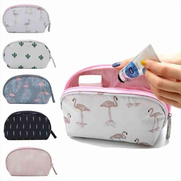 

fashion animal flamingo cosmetic bags makeup purse organizer make up travel handbag storage pouch toiletry wash beauty box