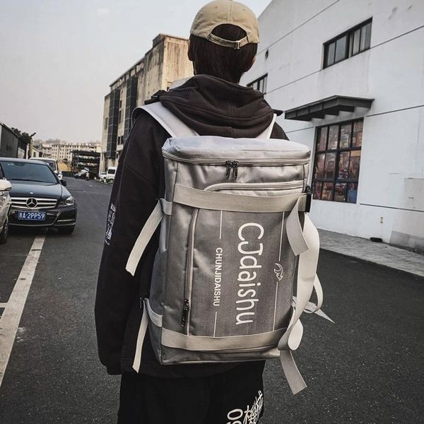 

backpack korean version of multi-function super large capacity outdoor travel student all-match computer school bag package