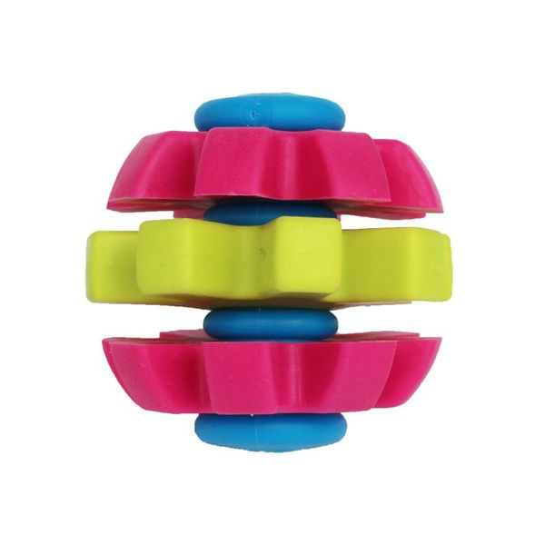 

dog toys & chews tpr pet rubber toy color spiky ring chew for small dogs tricolor spinner