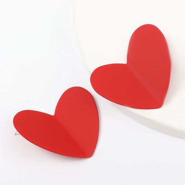 

dangle & chandelier pauli manfi simple metal heart-shaped earrings women's creative stud party jewelry accessories, Silver