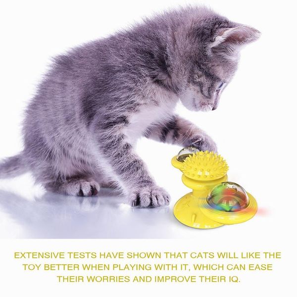 

cat toys toy spinning windmill turntable funny scratching itching brush plastic