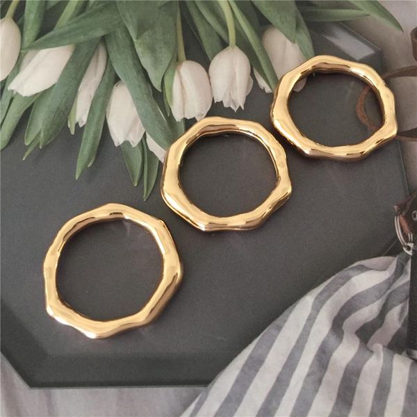 

cluster rings trendy gold color plating irregular sculpture trio ring set for women girl elegant party finger decoration vintage jewelry, Golden;silver