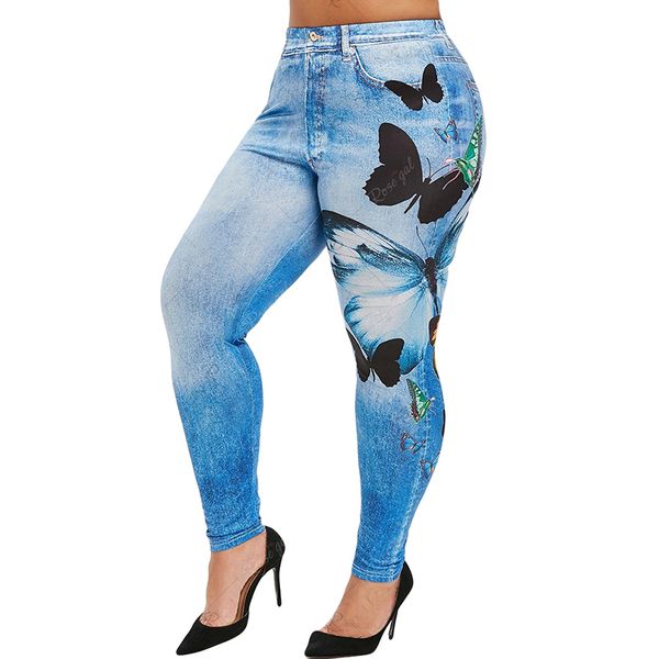 

women's pants & capris women leggings new printing pencil skinny jeans trousers female high waist casual denim legging paoq, Black;white