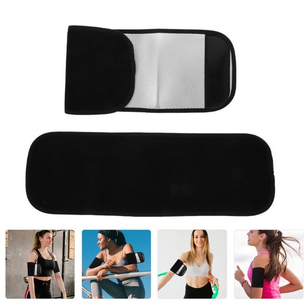 

sweatband 2pcs men sauna arm slimmer shaper sleeves wraps lose bands, Yellow;black