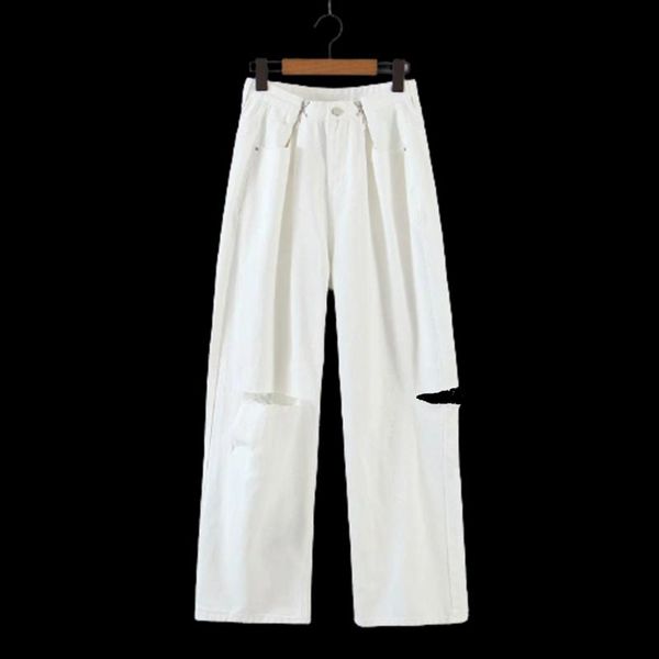 

women's jeans tide ripped for women ladies vogue high waist hole denim pants girls students personality streetwear vaqueros mujer, Blue