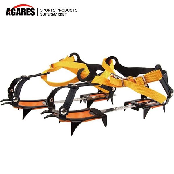 

cords, slings and webbing 10 teeth anti-skid crampons manganese steel climbing gear snow ice shoe grippers crampon traction device mountaine