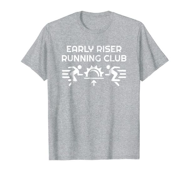 

Marathon Early Riser Running Club Jog Motivational T Shirt, Mainly pictures
