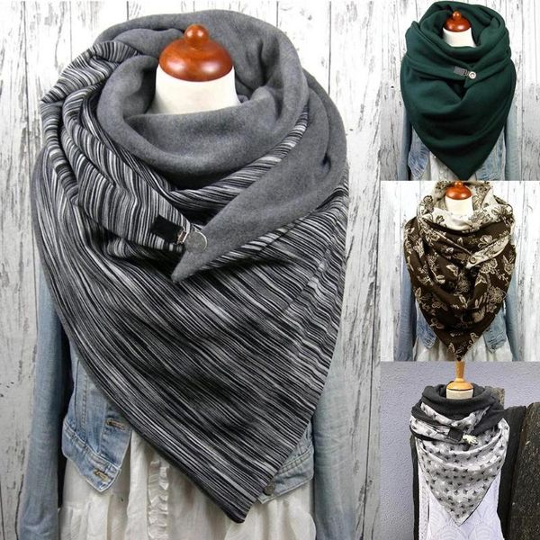 

165cm winter scarf women butterfly star print button for ladies soft neck wrap scarves shawl thick, Blue;gray
