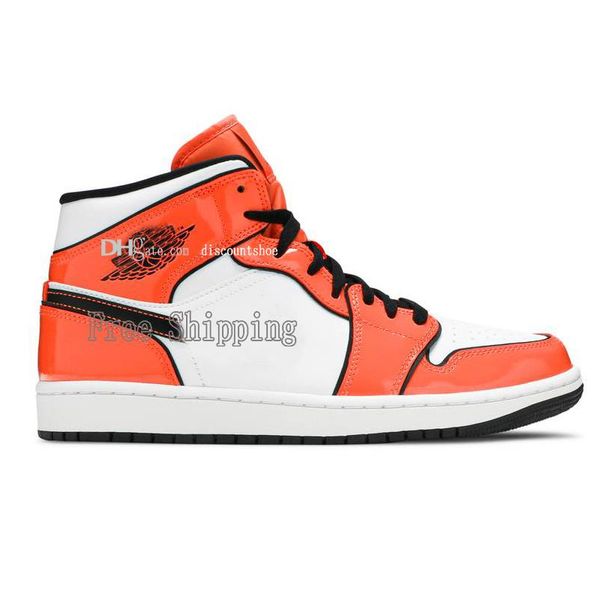 

jumpman 1 mid se turf orange basketball shoes 1s high women men two yuan small buckle broken sneakers shoe sports dd6834 802