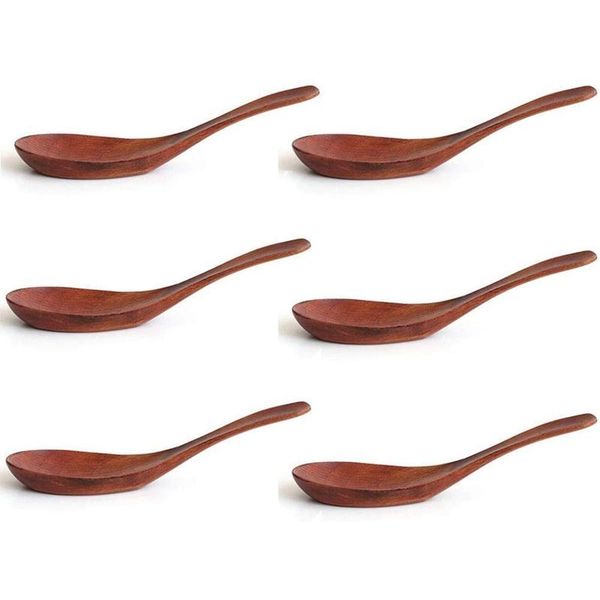 

spoons soup spoons, wooden spoons,environmental protection tableware,6 pieces