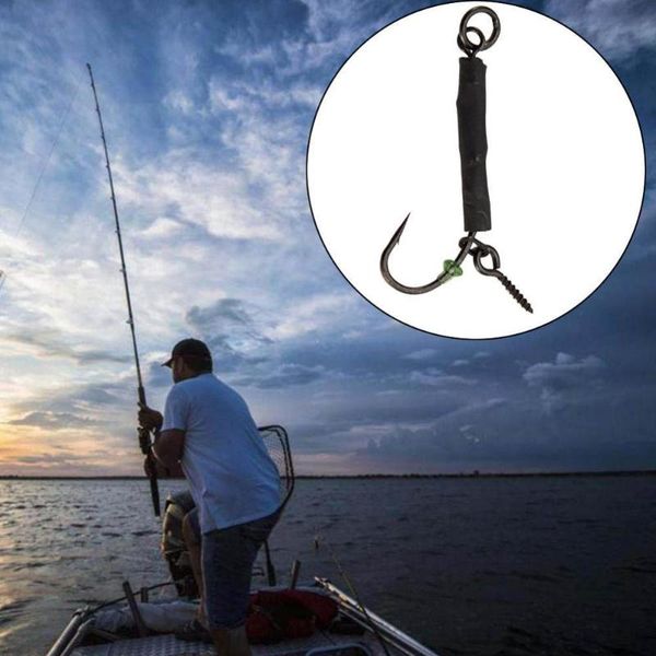 

4pcs squid drill coated wire mesh fishing hook ready to bundle rig hooks