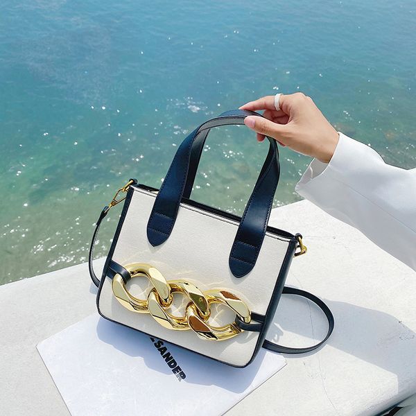 

pu 2021 year's popular summer bags, women's korean small chain version the of thick new this fashion messenger portable tote bag i