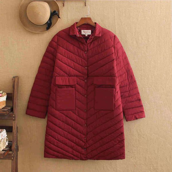 

women's down & parkas 2021 female women winter coat large size cotton fat mm mid-length stand-up collar quilted locomoti, Black