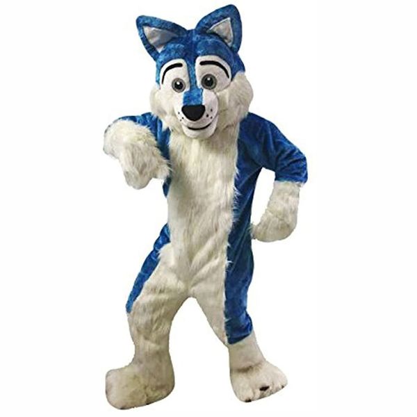 

performance wolf dog husky fursuit mascot costumes halloween fancy party dress cartoon character carnival xmas easter advertising birthday p, Red;yellow