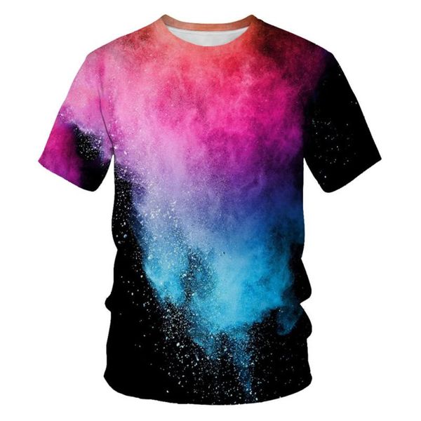 

men's t-shirts trendy plus size t-shirt 2021 handsome o-neck summer fashion 3d printing cool graffiti painting, White;black
