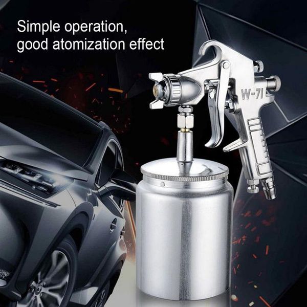 

professional spray guns 600ml gun w-71 pneumatic airbrush sprayer alloy painting atomizer tool with hopper family car paint