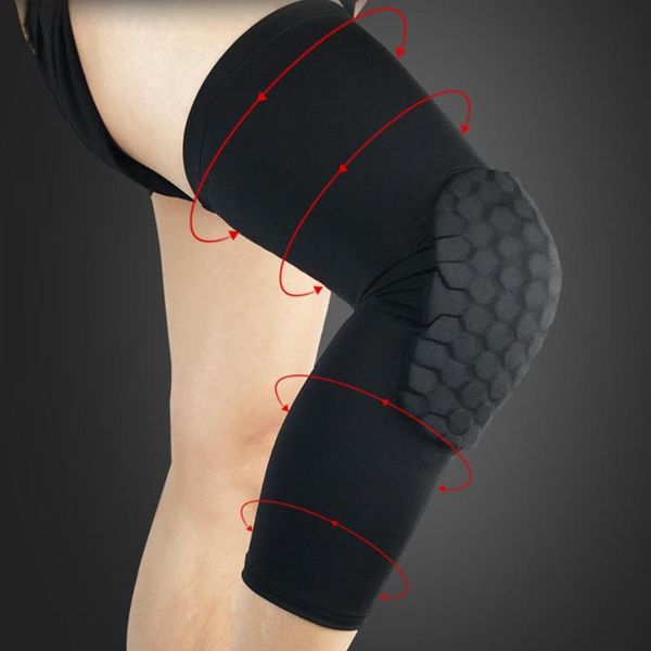 

elbow & knee pads sports anti-collision honeycomb non-slip professional breathable long and short summer thin section, Black;gray