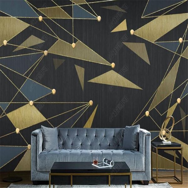 

wallpapers modern minimalist light luxury abstract geometric line wallpaper for living room tv background wall papers home decor mural