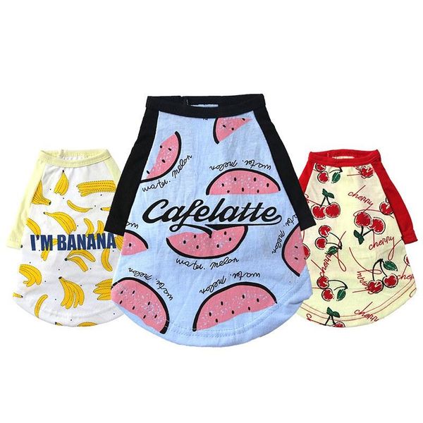 

dog apparel pet spring summer fashion shirt cotton soft small medium short sleeves tshirt breathable clothes vest