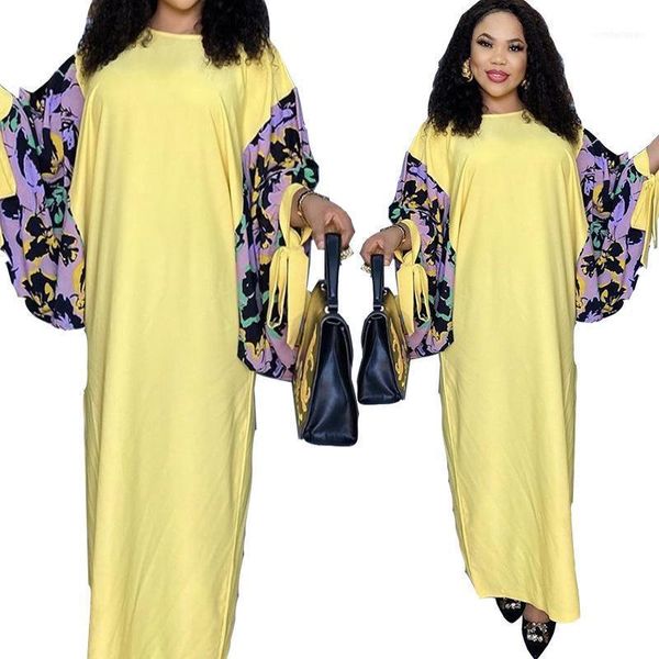 

ethnic clothing summer african women 2021 arrival o-neck polyester plus size long dress1, Red