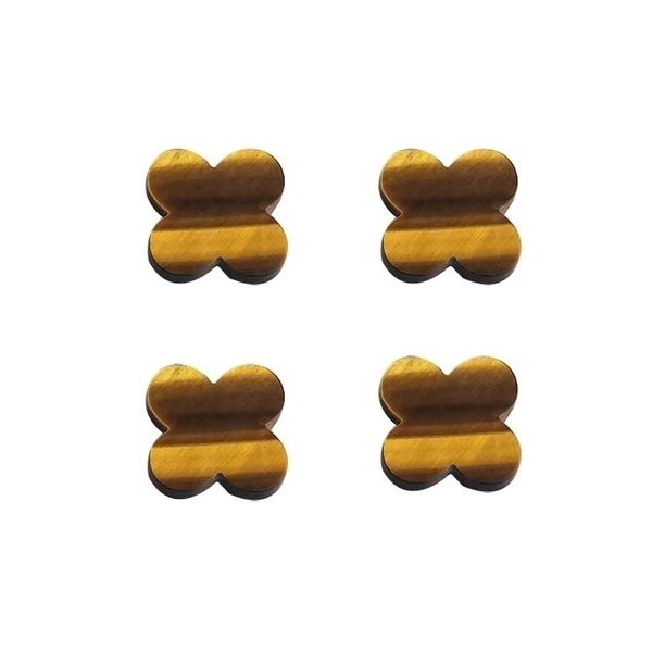 

14x14mm tiger eye lucky flower cabochon whole gemstone loose beads for making fashion jewelry 20pcs/lot
