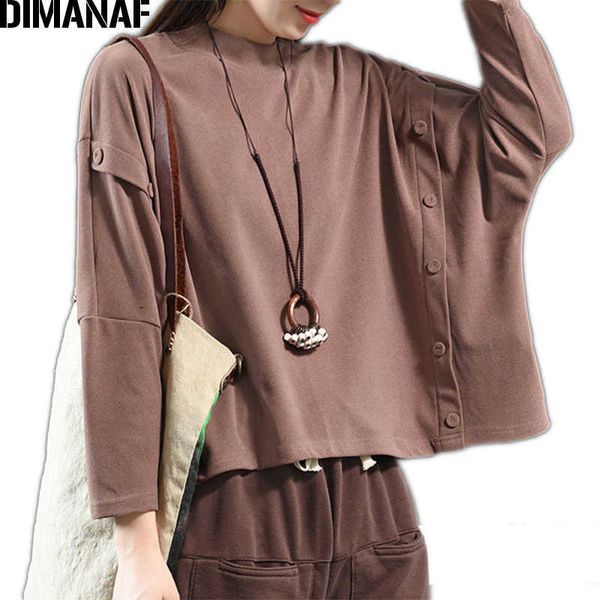 

plus size women sweatshirts cotton thick female shirts autumn winter batwing sleeve big loose solid clothing 210531, Black