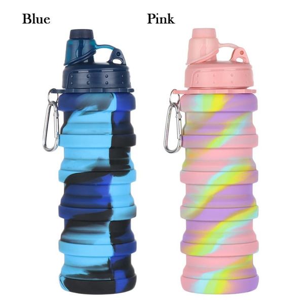 

leak-proof water bottle travel collapsible silicone cup outdoor sports camping high quality
