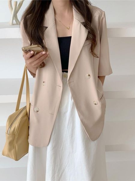 

women's suits & blazers city ladies autumn pure color elegant suit jacket ol single button female formal office work outer, White;black