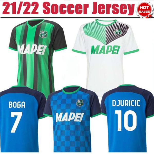 

us sassuolo soccer jerseys home #7 boga #10 djuricic #25 berardi 21/22 men football shirt away white 3rd green short sleeve customized unifo, Black;yellow