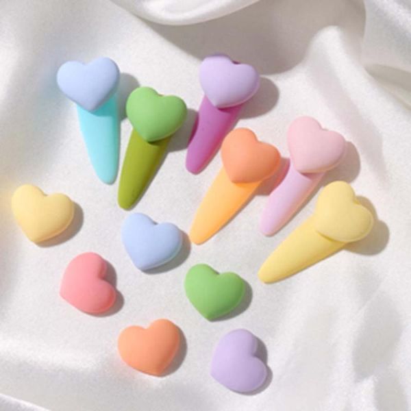 

nail art decorations candy color frosted effect love heart jewelry japanese style three-dimensional decoration diy accessories, Silver;gold