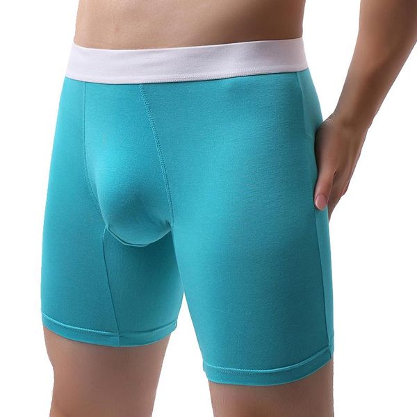 

underpants mens long boxer underwear brand homme boxershorts men modal panties legs slip sports shorts european size, Black;white