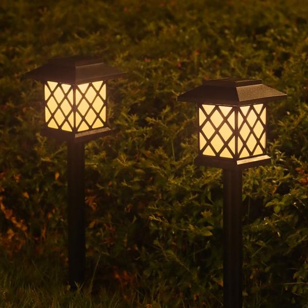 

4pcs solar led lawn lamp waterproof ip55 outdoor yard light for garden decoration landscape floor street ground lamps