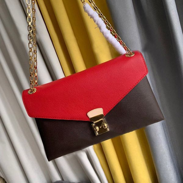 

women genuine leather evening bag handbag 2021 fashion cross body shoulder bags classic printing flowers chain wallet purse