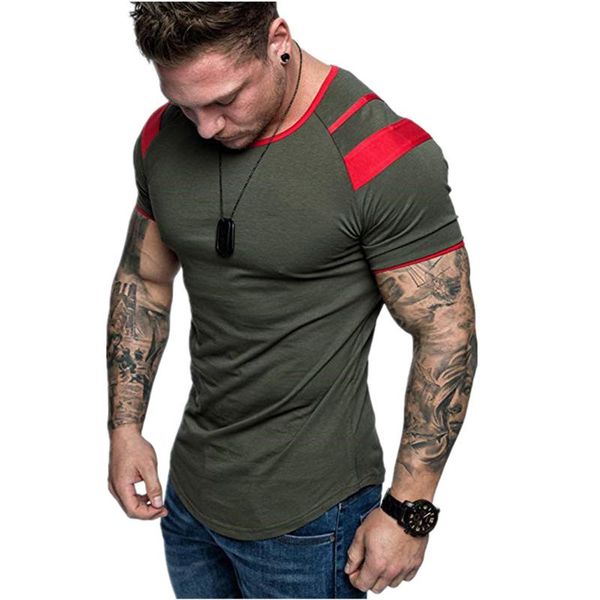 

men's t-shirts mens tshirt tees summer fashion casual short sleeve men cotton splicing o-neck loose t-shirt male fitness, White;black