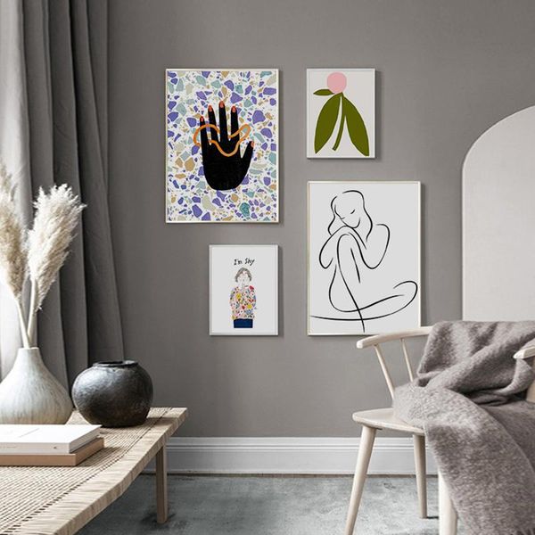 

paintings woman abstract decorative painting canvas poster wall art print minimalist nordic decoration picture home deco
