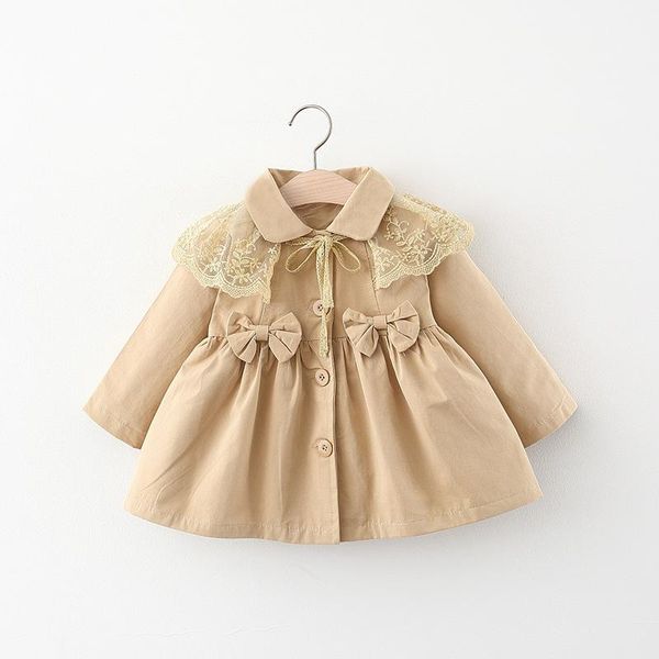 

jackets spring fall baby girls coats casual lace girl windbreaker for infant cotton trench outerwear toddler clothing, Blue;gray