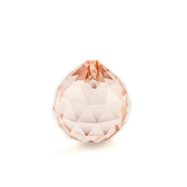 

10pc 40mm pink chandelier lamp ball window suncatchers hanging christmas ornament glass crystal prisms lighting