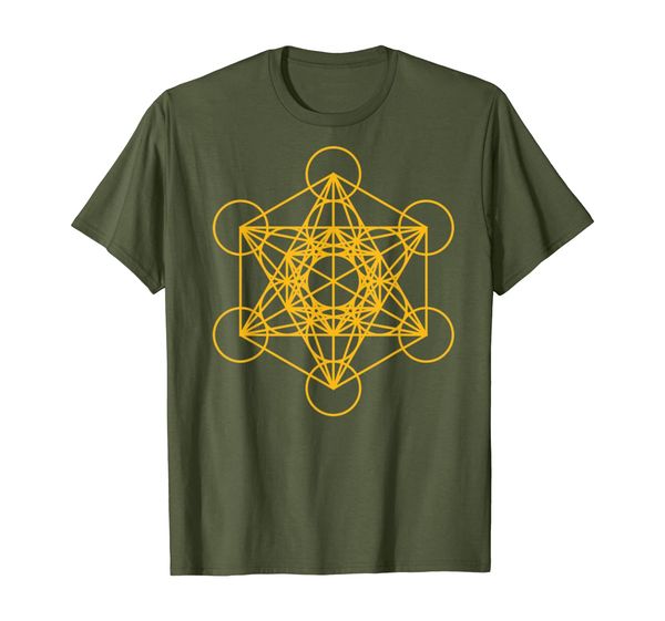 

metatron cube shirt, White;black
