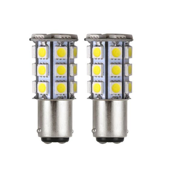 

emergency lights 2pcs 1157 p21/5w bay15d s25 1156 ba15s p21w led car 27smd turn signal bulbs auto reverse light brake lamp 12v white