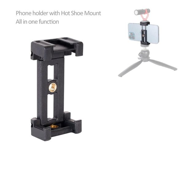 

tripods universal extendable 2.3-3.7'' width tripod u clip phone holder with shoe mount for mobile flash lighting microphone