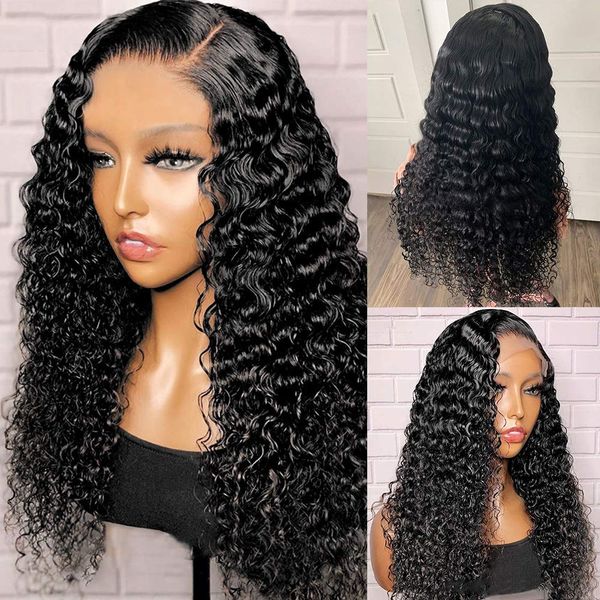 

lace wigs 8''-26'' rlc curly 13x4 human hair lace front wigs pre plucked for women, Black;brown