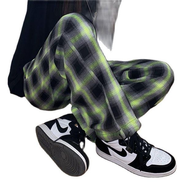 

women's pants & capris harajuku trousers neon green streetwear women ulzzang elastic drawstring design at bottom, Black;white